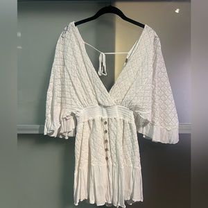 Free people white lace romper